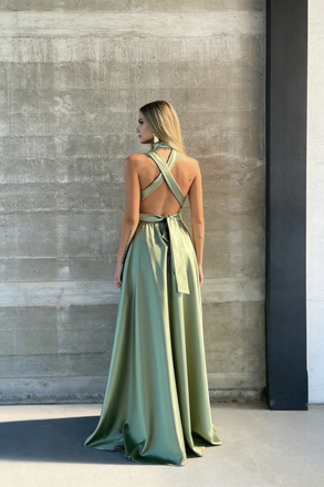 Sexy Soft Satin Sleeveless Floor-Length A-Line Maxi Mermaid Bridesmaid Dresses, BD3407