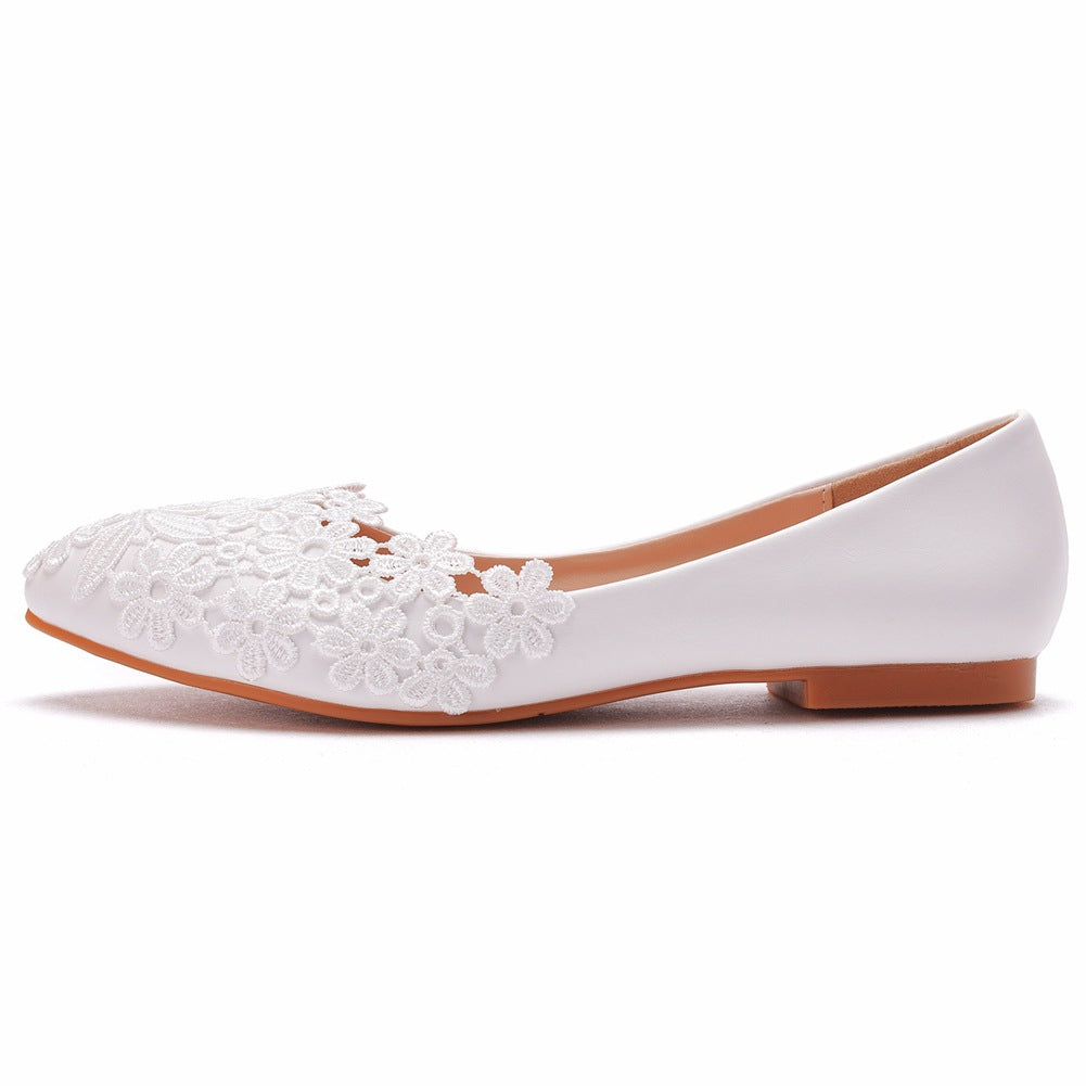 New Arrival Women's Wedding Shoes Flat Lace Wedding Shoes