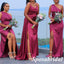 Sexy Soft Satin Mismatched Sleeveless Side Slit Mermaid Floor Length Bridesmaid Dresses, BD3301