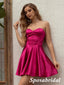 Sexy Soft Satin Sweetheart V-Neck A-Line Mini Dresses/ Homecoming Dresses, PD3582