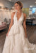 Halter Deep V Lace A Line Wedding Dress, Open Back Bridal Gown, WD3157