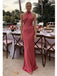 Coral Halter Backless Satin Mermaid Prom Dress - Elegant Formal Evening Gown, PD4163