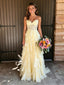 Cream Strapless Lace Corset Tiered Ruffle Wedding Dress Bridal Gown, PD4232