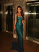 Sexy Spaghetti Straps Sleeveless Beaded Mermaid Maxi Prom Dress Wedding Party Dress, PD4044