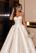 Strapless Sweetheart Satin Ballgown Wedding Dress, Voluminous Puff Skirt Bridal Gown, WD3150