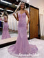 Shiny Charming Spaghetti Straps Mermaid Long Prom Dresses, PD3761