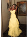 Sweet Chiffon Sweetheart Sleeveless A-Line Maxi Prom Dress with Ruffles, PD4043