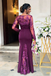 Elegant Lace Long Sleeves Floor-Length Mermaid Maxi Mermaid Bridesmaid Dresses, BD3410
