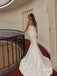 Halter V-Neck Lace Mermaid Wedding Dress, Ruched Satin Fit Bridal Gown, WD3151