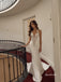 Halter V-Neck Lace Mermaid Wedding Dress, Ruched Satin Fit Bridal Gown, WD3151