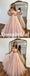 Elegant Two Pieces Sweetheart V-Neck A-Line Long Prom Dresses, PD3752