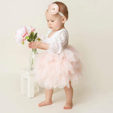 Cute Wedding Guest Dress 3/4  Sleeves Tulle Unique A-Line Flower Girl Dresses, FG1459
