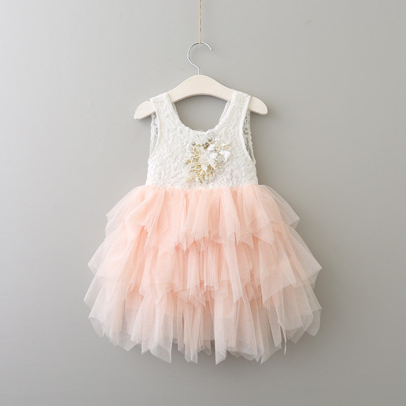 Sweet Wedding Guest Dress Spaghetti Straps Tulle Unique A-Line Flower Girl Dresses, FG1465