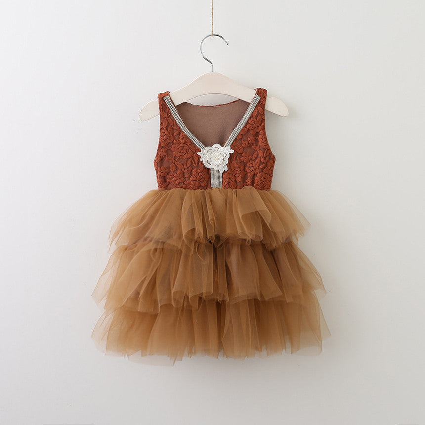 Sweet Wedding Guest Dress Spaghetti Straps Tulle Unique A-Line Flower Girl Dresses, FG1469