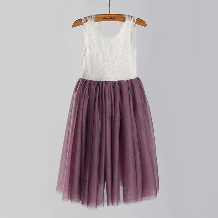 Sweet Wedding Guest Dress Spaghetti Straps Tulle Unique A-Line Flower Girl Dresses, FG1470