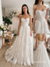 Ivory Lace Strapless Sweetheart A-Line Wedding Dress With Scalloped Lace Train,WD3136