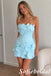 Satin Strapless Mini Homecoming Dress With 3D Floral Appliques, HD0372