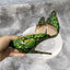 Handmade Snake Print Rivets High Heels PartyShoes, S0043