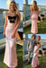 Pink Satin Strapless Bow Detail Mermaid Formal Evening Gown, PD4131