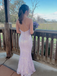 Lilac Sequin Spaghetti Strap Mermaid Dress - Prom & Formal Party Gown, PD4146