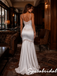 Ivory Satin Maxi Dress With Lace Cutouts V-Neck Spaghetti Strap Formal Gown, PD4260
