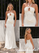Cream Halter Keyhole Twist Knot Jersey Mermaid Wedding Guest Dress, PD4261