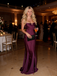 Simple Orchid Soft Satin Spaghetti Straps Mermaid Floor Length Prom Dress, PD4113
