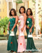 Mismatched Soft Satin Sleeveless Mermaid Floor Length Bridesmaid Dresses, BD3347