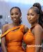 Sexy Mismatched Burnt Orange Soft Satin Mermaid Floor Length Bridesmaid Dresses, BD3324