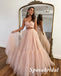 Elegant Two Pieces Sweetheart V-Neck A-Line Long Prom Dresses, PD3752