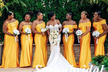 Sexy Soft Satin One Shoulder Mermaid Floor Length Bridesmaid Dresses, BD3367