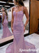 Shiny Charming Spaghetti Straps Mermaid Long Prom Dresses, PD3761