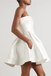 Sexy Satin Sweetheart Sleeveless A-Line Beach Short Wedding Dresses, WD3100