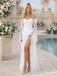 Off The Shoulder Lace Bell Sleeve Wedding Dress, WD3119