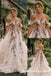 Boho 3D Floral Tulle Ruffle Off Shoulder Wedding Gown, WD3127