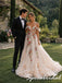Boho 3D Floral Tulle Ruffle Off Shoulder Wedding Gown, WD3127