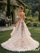 Boho 3D Floral Tulle Ruffle Off Shoulder Wedding Gown, WD3127