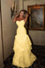 Sweet Chiffon Sweetheart Sleeveless A-Line Maxi Prom Dress with Ruffles, PD4043