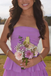 Lavender Purple Strapless Tiered Ruffle Maxi Dress for Prom & Formal Events, PD4126