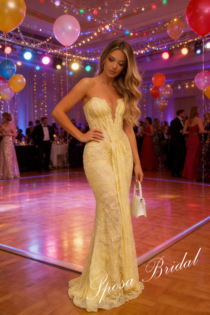 Elegant Sweetheart Lace Sleeveless Mermaid Prom Dress, PD4069