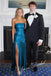 Shiny Metallic Stretch Fabric Sweetheart Sleeveless A-Line Floor Length Graduation Dress, PD4082