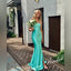 Sexy Soft Satin Spaghetti Straps Sleeveless Side Slit Mermaid Floor Length Prom Dress, PD4079