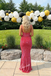 Shiny Special Fabric Spaghetti Straps Mermaid Floor Length Prom Dress, PD4092