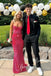 Shiny Special Fabric Spaghetti Straps Mermaid Floor Length Prom Dress, PD4092