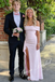 Sexy Crepe Off Shoulder Sleeveless Ruffles Side Slit Mermaid Maxi Prom Dress, PD4098