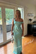 Sexy Soft Satin Asymmetrical Neck Sleeveless Mermaid Floor Length Prom Dress, PD4100