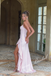 Sexy Soft Satin Spaghetti Sleeveless Ruffled Split A-Line Floor Length Prom Dress, PD4101