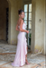 Sexy Soft Satin Spaghetti Sleeveless Ruffled Split A-Line Floor Length Prom Dress, PD4101