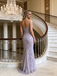Sexy Tulle Lace Spaghetti Straps Sleeveless Mermaid Floor Length Prom Dress, PD4105