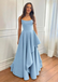 Elegant Crepe Sweetheart Sleeveless A-Line Floor Length Prom Dress, PD4108